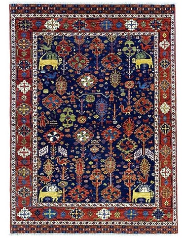KHORASAN - 196cm x 149cm (6'5 x 4'11) - HANDMADE RUGS -  ARTISAN CARPET