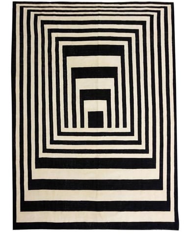 ILLUSION KILIM - 237cm x 174cm (7'9 x 5'8) - CONTEMPORARY RUGS - HANDMADE RUG COMPANY