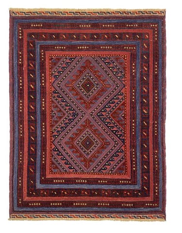 MUSHWANI RUG  - 133cm X 81cm (4'4 x 2'8) - TRIBAL RUGS - HANDMADE RUG COMPANY