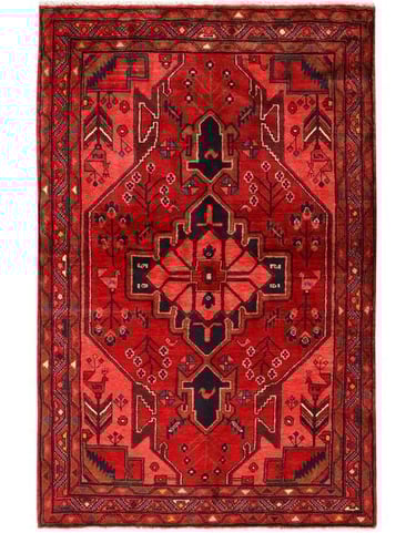 OLD HAMADAN - 215cm x 140cm (7' x 4'7) - TRIBAL AND ANTIQUE RUGS - HANDMADE RUG COMPANY