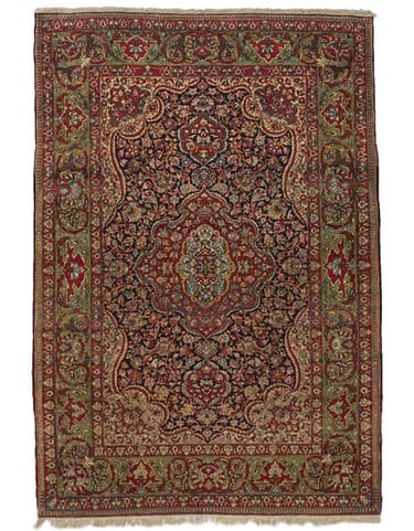 Antique Persian Isfahan - 204cm x 140cm (6'8 x 4'7)