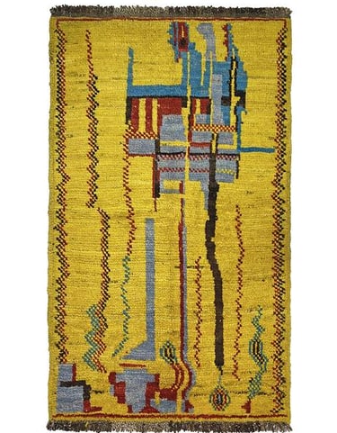 NOMADIC AFGHAN - 150cm x 87cm (4'11 x 2'10) -TRIBAL AND NOMADIC RUGS - HANDMADE RUG COMPANY