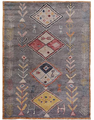 NOMADIC AFGHAN - 309cm x 253cm (10'2 x 8'4) - LARGE NOMADIC RUGS - HANDADE RUG COMPANY