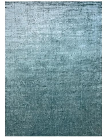 ORTA IN TEAL - 240cm x 170cm (7'11 x 5'7) - PLAIN RUGS - HANDMADE RUG COMPANY