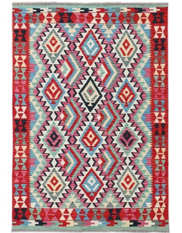 ARYANA KILIM - 186cm x 125cm (6'1 x 4'1) - KILIM RUGS