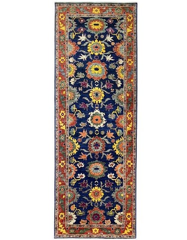 AFSHAN SUNFLOWER RUNNER - 344cm x 126cm (11'4 x 4'1) ARTISAN CARPET
