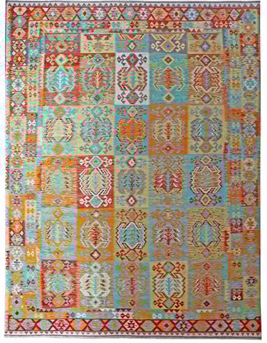 LARGE KILIM - 398cm x 302cm (13' x 10') - LARGE KILIM RUGS - HANDMADE RUG COMPANY