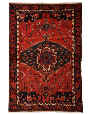 Old Bakhtiar - 213cm x 146cm (7' x 4'10) - Antique and old rugs - HANDMADE RUG COMPANY
