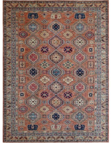 GENDJE - 317cm x 242cm (10'5 x 8') - FINE TRADITIONAL RUGS - HANDMADE RUG COMPANY