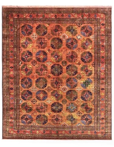 LARGE TURKMEN  - 453cm x 386cm (14'9 x 12'8) - LARGE RUGS - HANDMADE RUGS