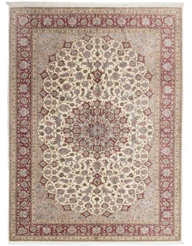 Fine Persian Silk Qum - 300cm x 198cm (9'10 x 6'6) - Silk Rugs - HANDMADE RUG COMPANY