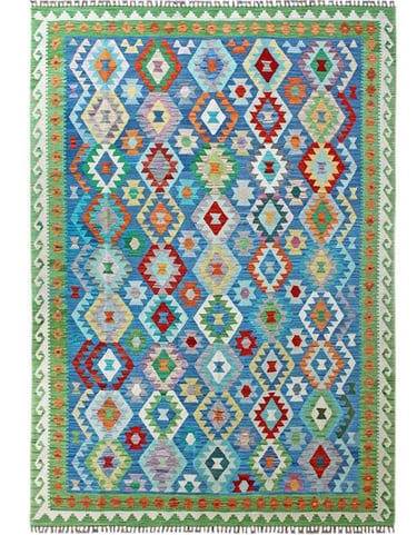 ARYANA KILIM - 285cm x 209cm (9'5 x 6'10) -  KILIM RUGS - HANDMADE RUGS