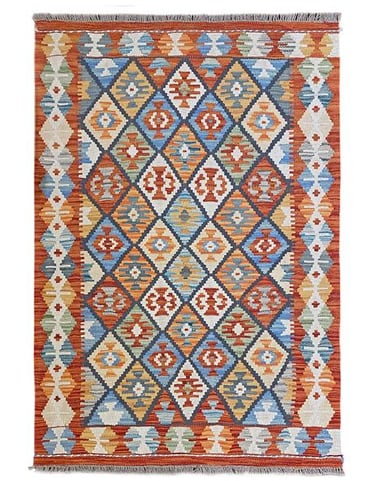 ARYANA KILIM - 119cm x 82cm (4' x 2'9) - kilim rugs - Handmade Rug Company