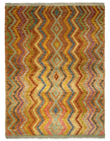 KUSHKA RUG - 131cm x 92cm (4'3 x 3') - AFGHAN RUGS - HANDMADE RUG COMPANY
