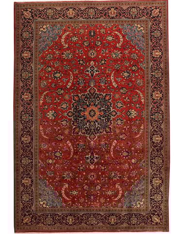 Fine Old Sarough - 339cm x 220cm (11'2 x 7'3) - Antique Rugs - HANDMADE RUG COMPANY