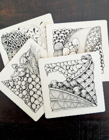 traditional Zentangle tiles
