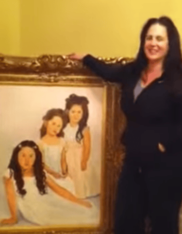 painted portrait in oil by renee dumont 
