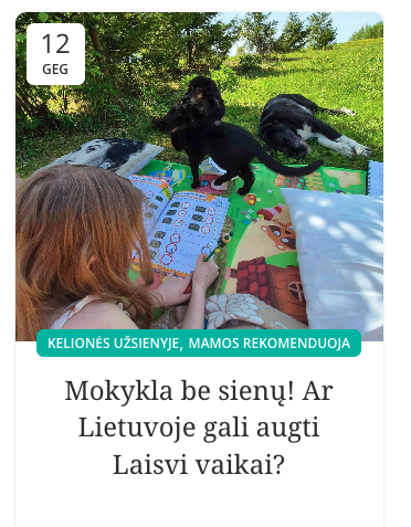 Keliuajančios mamos apie Laisvų vaikų mokyklą