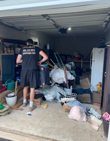 Garage cleanout and junk hauling in Montgomery County.