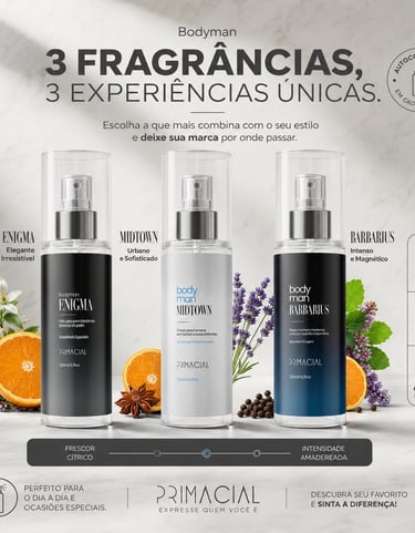 Kit Body Splash Masculino Barbarius Enigma Midtown 200ml