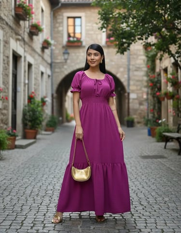 Vestido Longo Feminino Evangélico Chique Soltinho