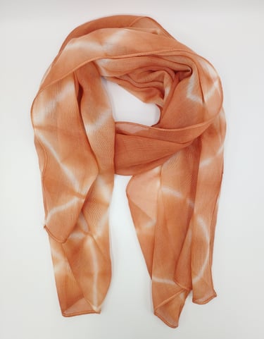 echarpe laine et soie shibori