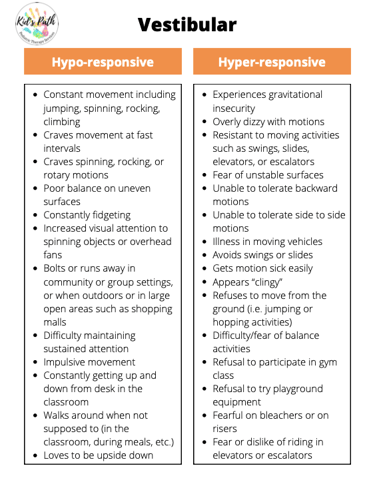 vestibular sensory processing