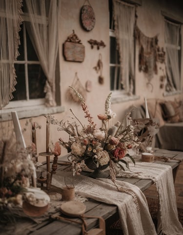 déco table ambiance bohème