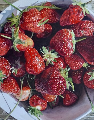 strawberries, bowl