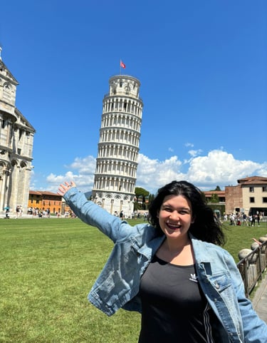 Prof. Lorien Apicella de Italiano clase en Pisa, Italia
