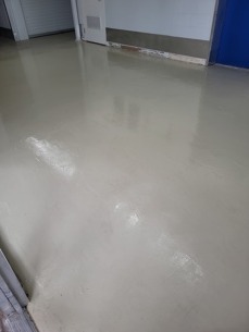 Epoxy flooring in a commercial facility