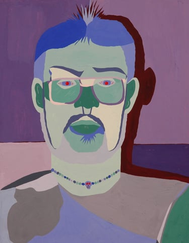Self Portrait Guache: guache on paper, 1990?
