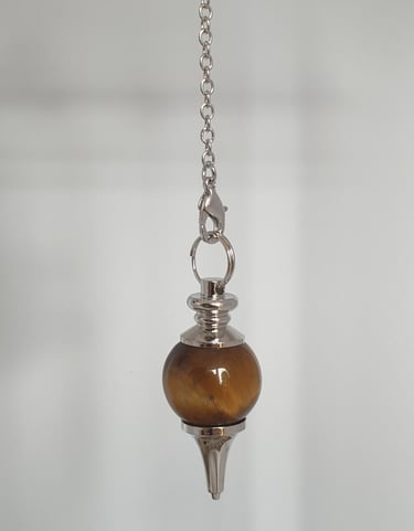 Pendule boule œil de tigre