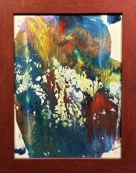 Ghost - acrylic poured paint