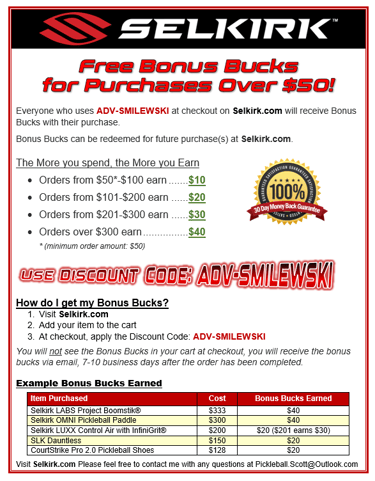 Selkirk Bonus Bucks Template