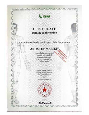 a certificate for a training course