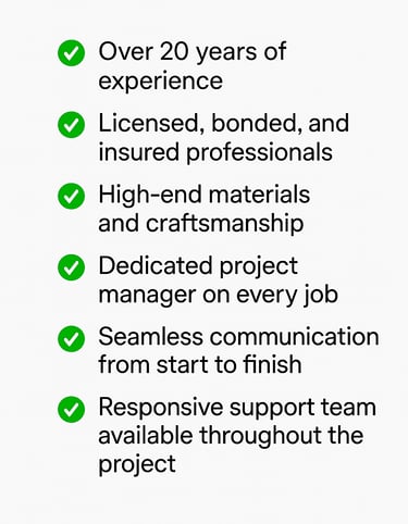 a list of grove construction and remodelings positive traits