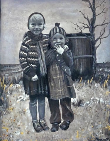 mignon janssen. auftragsarbeit in acryl. bild vom foto