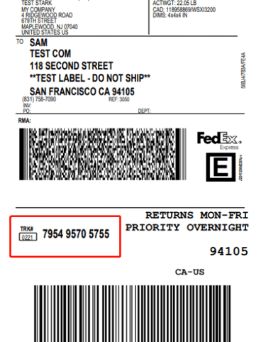 Label With Tracking
