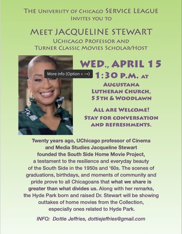 Flyer for April 2026 Program Meeting: Jacqeline Stewart