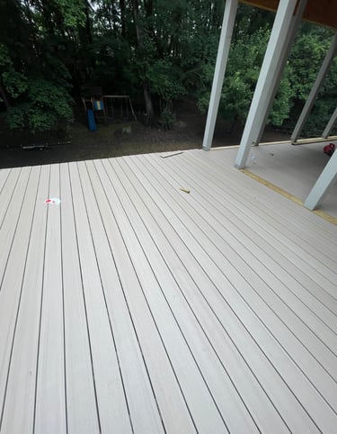 Outdoor composite decking boards construction in Weddington NC