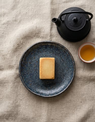 Taiwanese pineapple cake on a ceramic plate, crafted with 100% real ingredients by 1/1 Bakery
