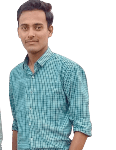 a man in a blue shirt and tie dye dyed blue