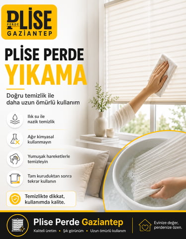 PLİSE PERDE YIKAMA