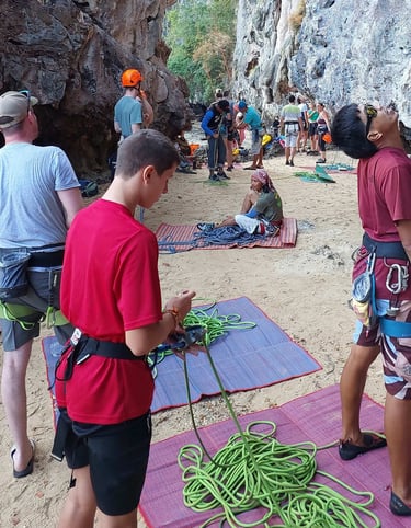 thailand krabi railay rock climbing
