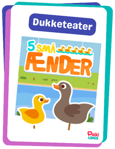 børn opgaver til udprint på dansk dukketeater 5 små ænder