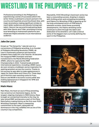 Article in SEA Wrestling Issue 2