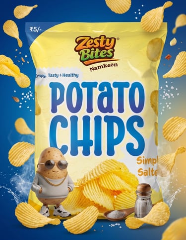Zesty Bites salted potato chips 