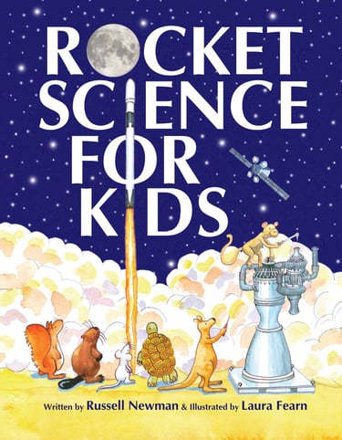 Book Cover design for Rocket Science for Kids illustrated by Laura Fearn