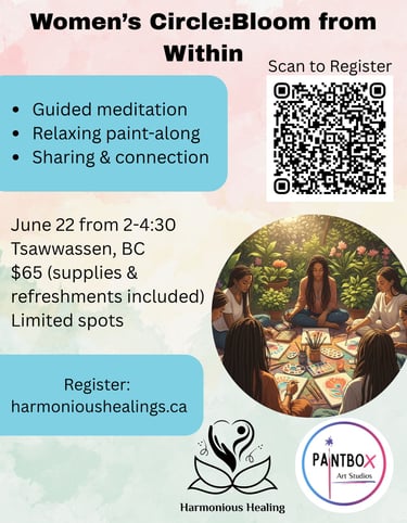 Vancouver retreat guided paint party, art therapy